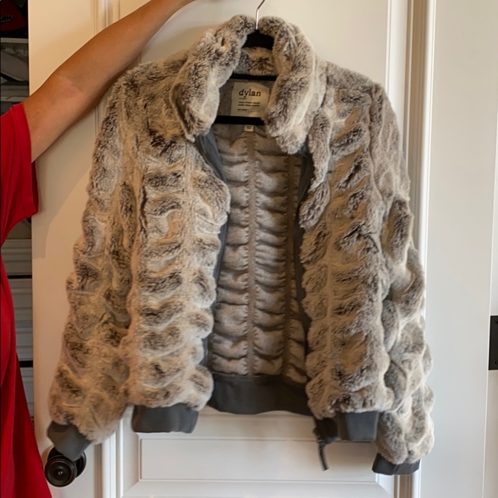 Grey furry never before worn jacket